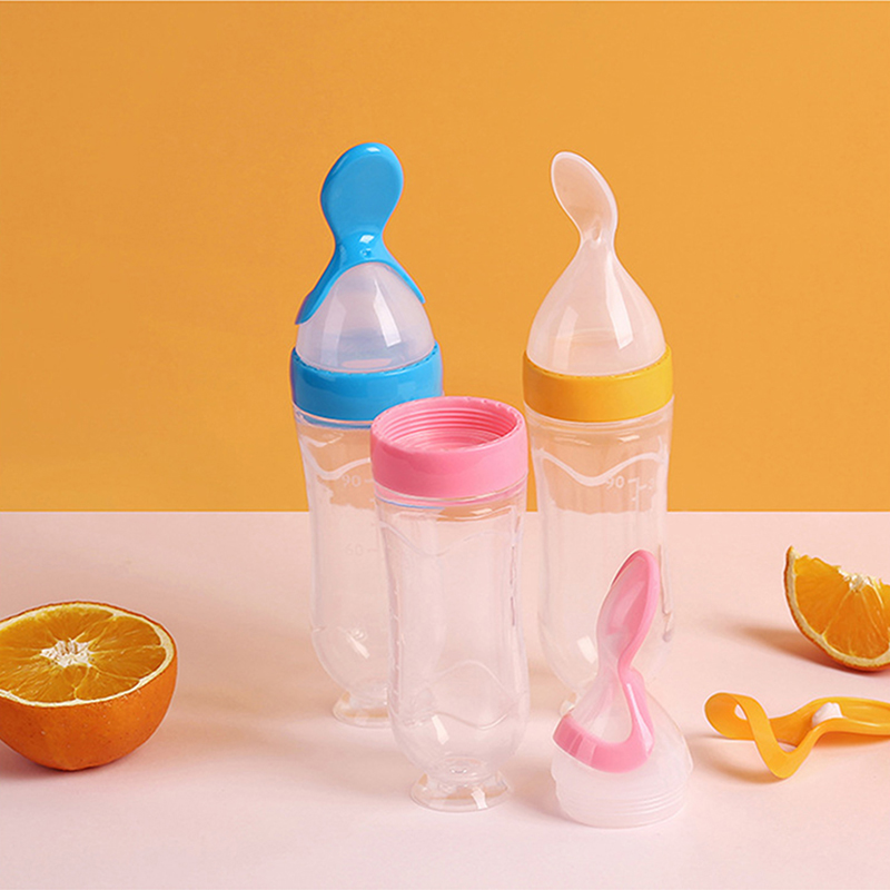 Baby Food Jar - Wyciskanie butelka do karmienia silikonowy noworodek