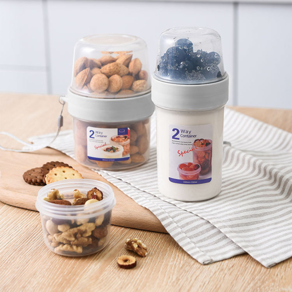 Baby Food Prep Containers - Przenośny dwuwarstwowy pojemnik na żywność, szczelny,