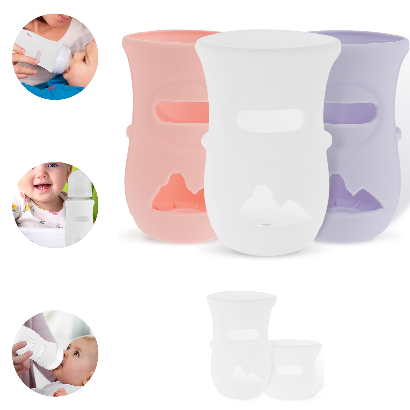 Baby Food Jar - Silikonowe rękawy Silikonowy pokrowiec na butelkę