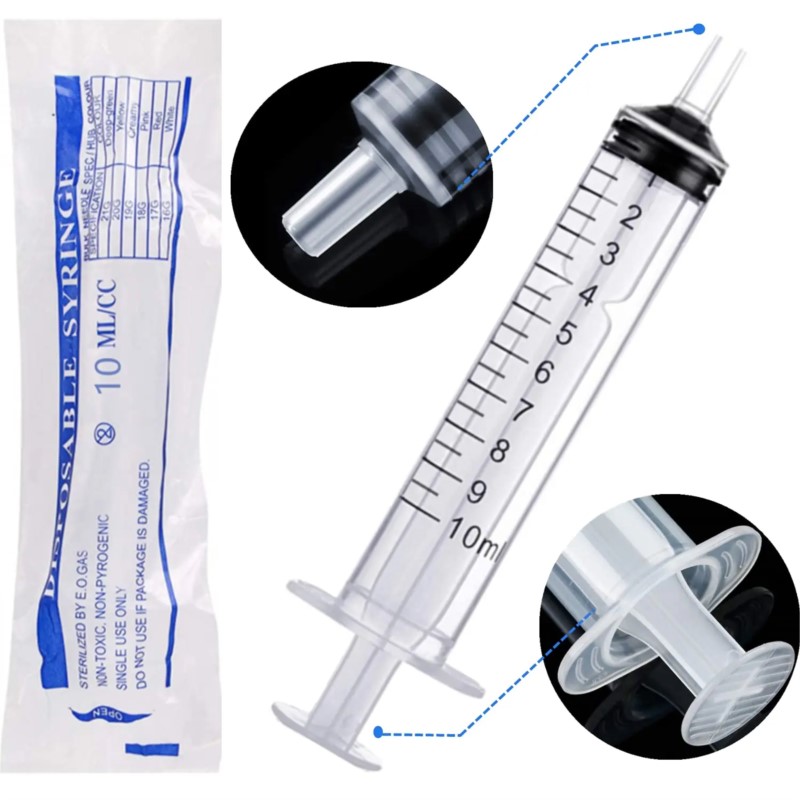 Baby Food Allergy Rash - 10-100 SZT. 10ml Plastikowa Strzykawka Luer