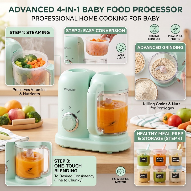 Baby Food Steamer - Wielofunkcyjny, precyzyjny rozdrabniacz do żywności dla