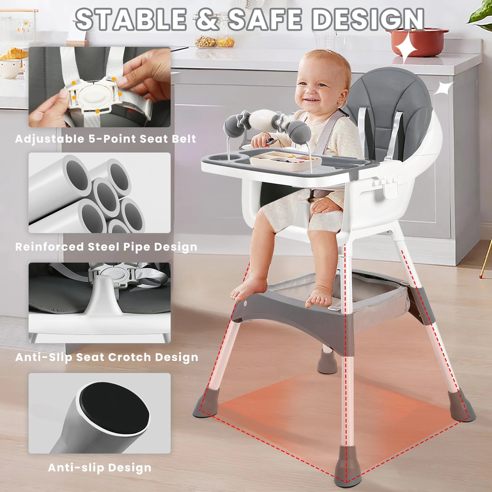 Regulowane krzesełko do karmie – Baby Food Chair recenzja i cena